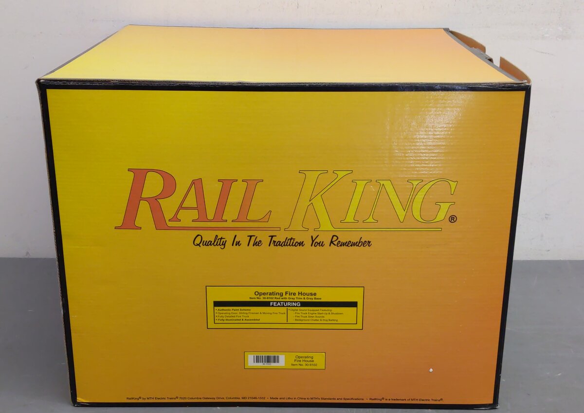 MTH 30-9102 O Gauge Operating Firehouse EX/Box