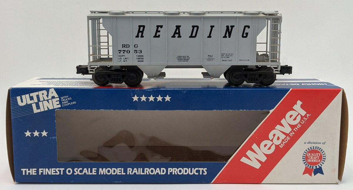Weaver 3029 O Scale Reading PS-2 Covered Hopper #77053 EX/Box
