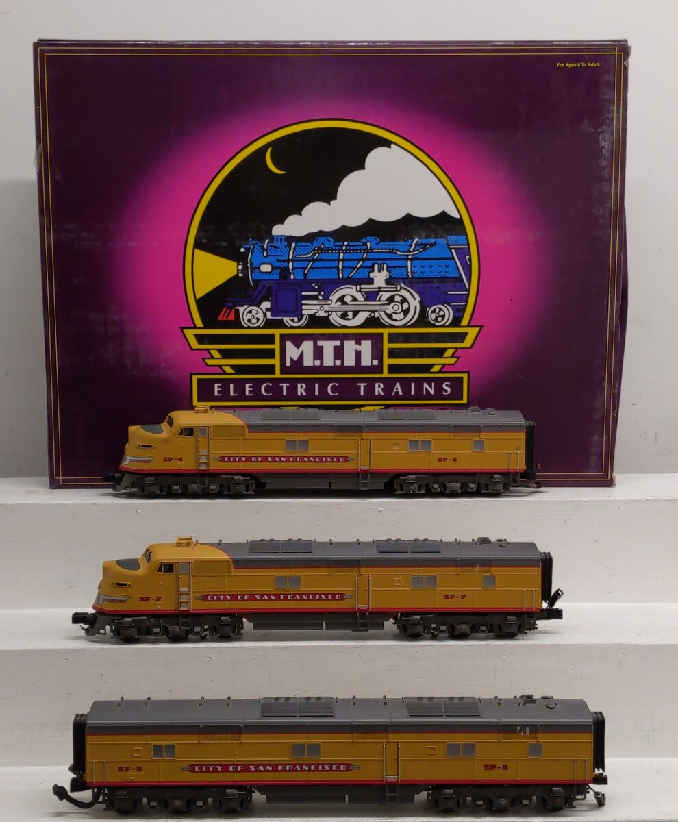 MTH 20-2259-1 O City of SF E6 ABA Diesel Engine Set w/PS2 #SF-4/SF-5/SF-7 EX/Box
