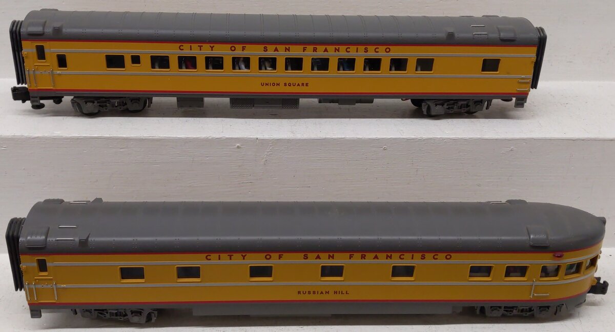 MTH 20-6666 O City of San Francisco 70' Streamlined Slpr/Diner Passenger Car Set EX/Box