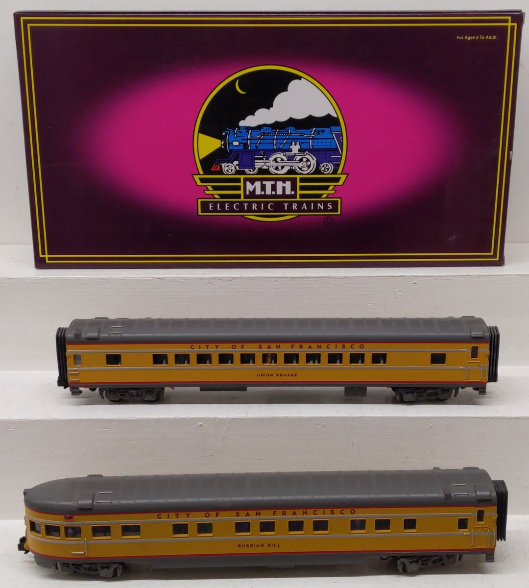 MTH 20-6666 O City of San Francisco 70' Streamlined Slpr/Diner Passenger Car Set EX/Box