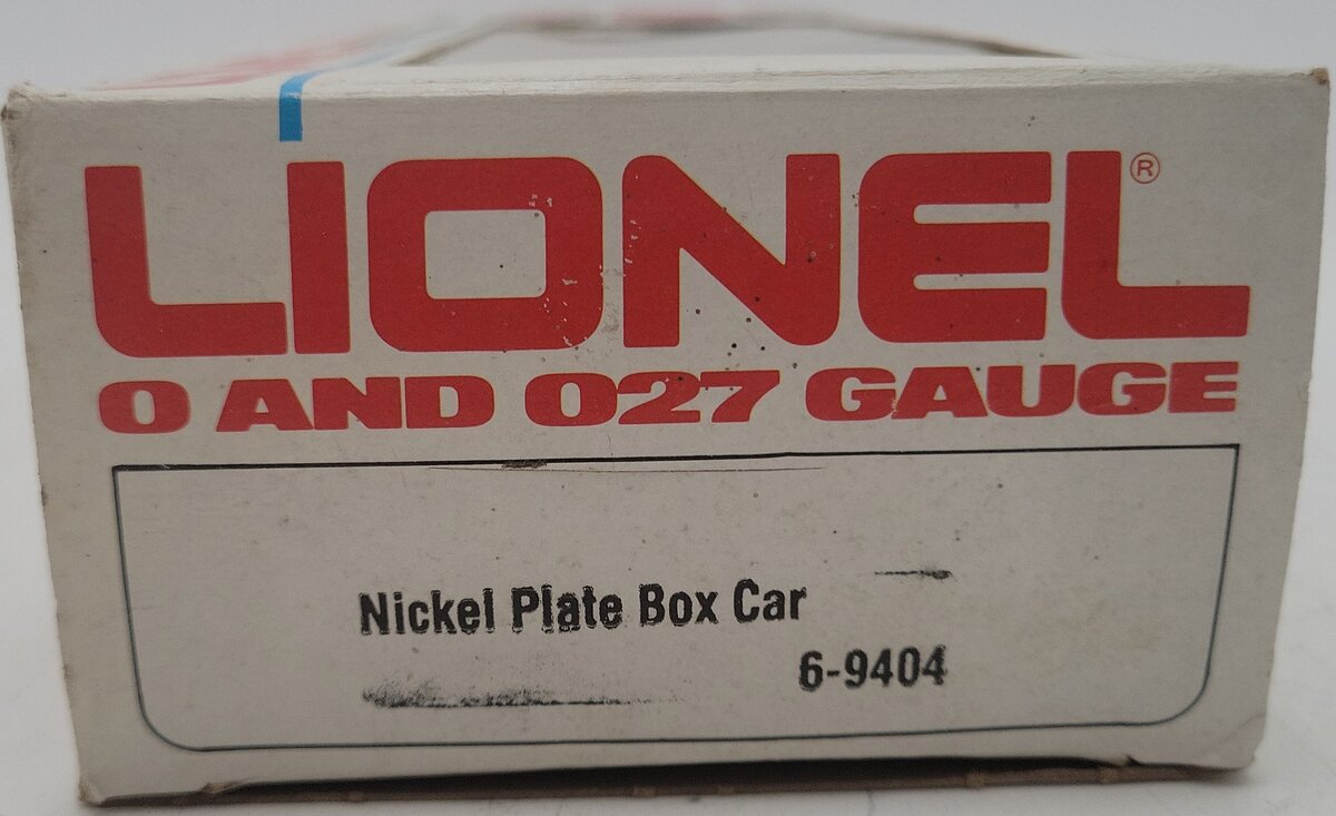 Lionel 6-9404 O Gauge Nickel Plate Road Boxcar #9404 VG/Box