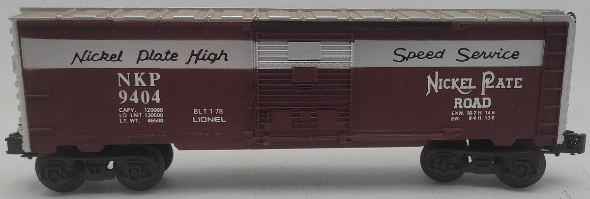 Lionel 6-9404 O Gauge Nickel Plate Road Boxcar #9404 VG/Box