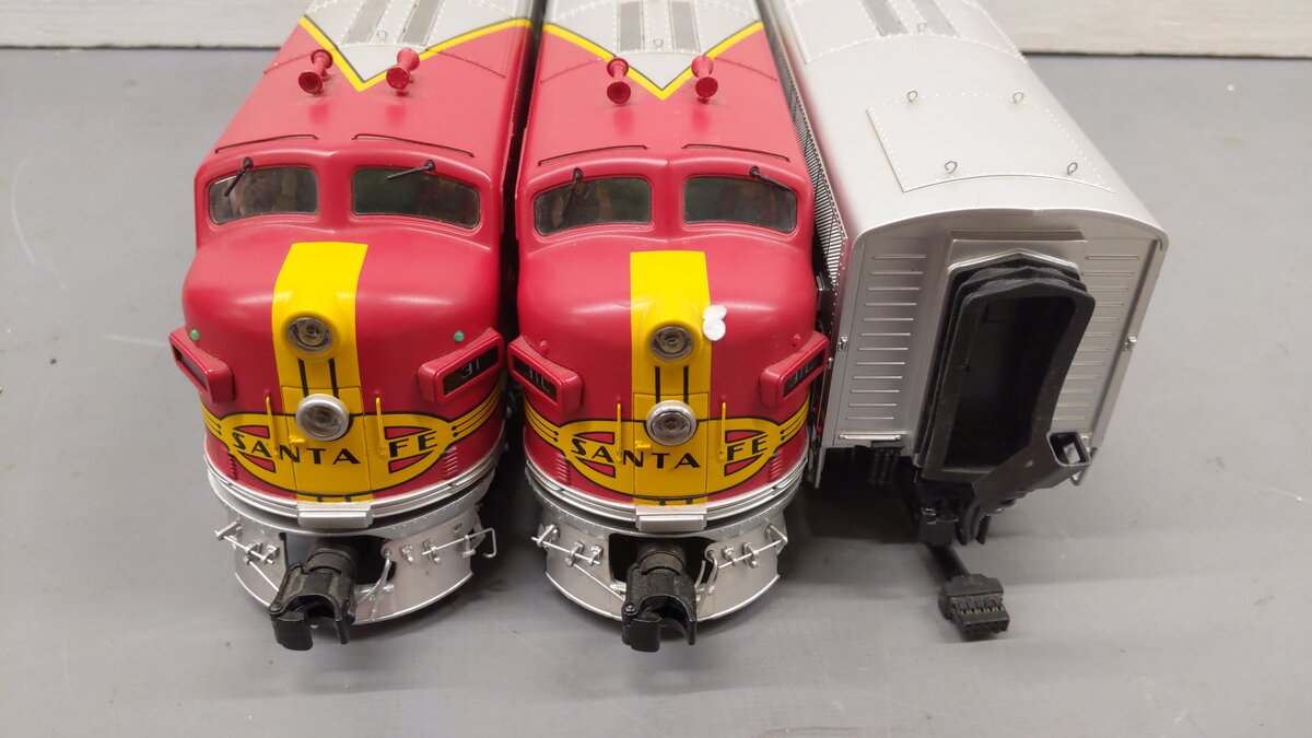 MTH 20-2819-1 Santa Fe F-3 ABA Diesel Engine Set w/PS 2.0 #31L/31C/31A EX/Box