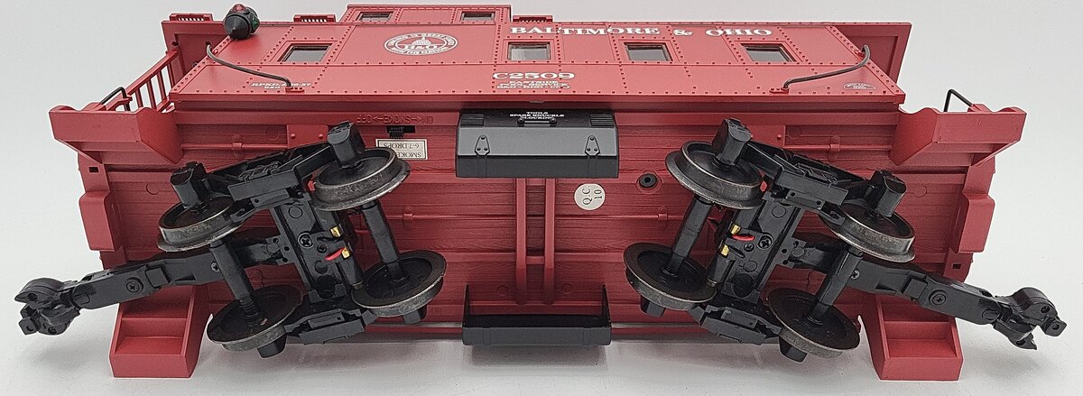 Aristo-Craft 42109 G Baltimore & Ohio Steel Long Caboose #C2509 - Metal Wheels EX/Box