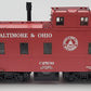 Aristo-Craft 42109 G Baltimore & Ohio Steel Long Caboose #C2509 - Metal Wheels EX/Box