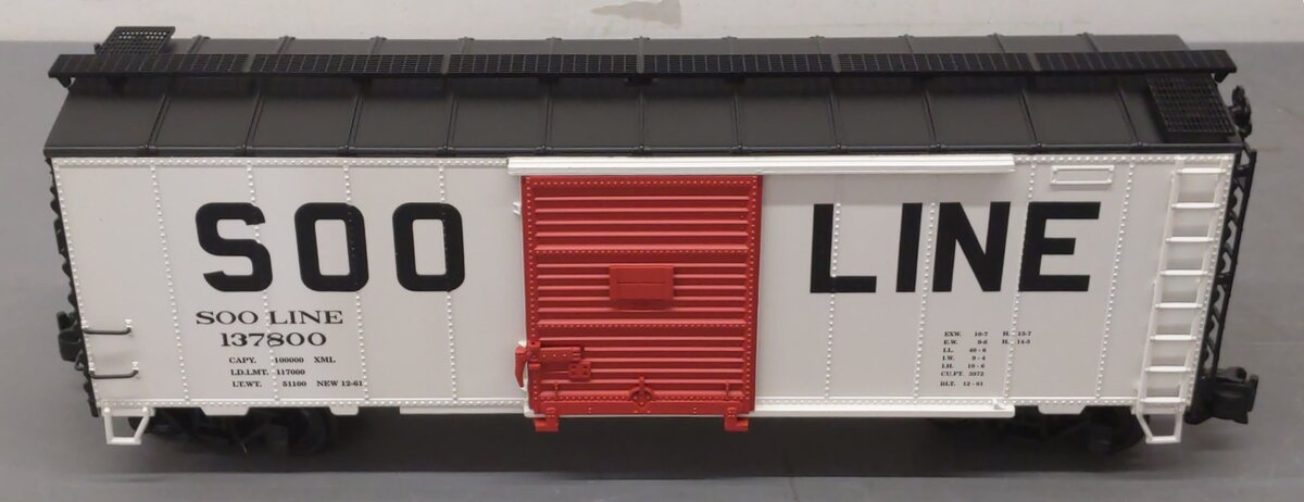 Aristo-Craft 46069 G Scale SOO Line 40' Steel Boxcar #137800 LN/Box