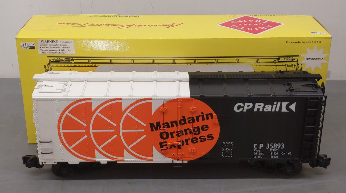 Aristo-Craft 46800A G CP Mandarin Orange Express Reffer Car #35893 EX/Box