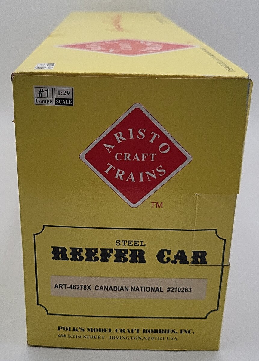 Aristo-Craft 46278X G Scale Canadian National Steel Reefer Car #210263 LN/Box