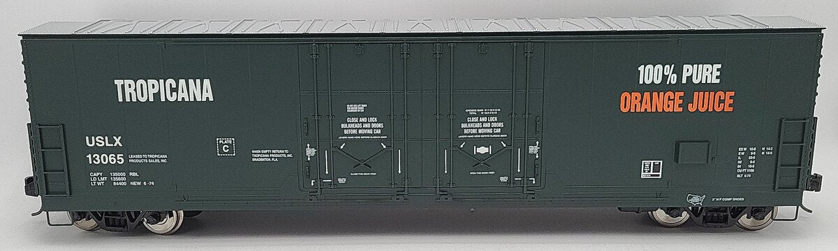 Aristo-Craft 50010 Tropicana 53' Evans Boxcar #13065 - Metal Wheels LN/Box