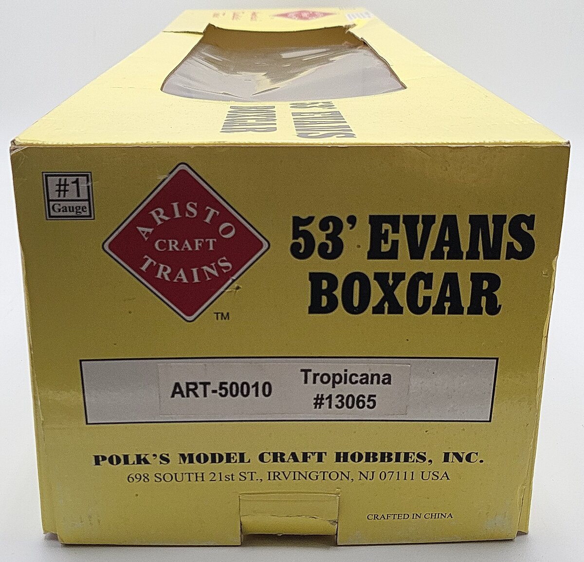 Aristo-Craft 50010 Tropicana 53' Evans Boxcar #13065 - Metal Wheels LN/Box