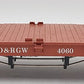 LGB 4060 G Scale Denver & Rio Grande Western Flatcar w/o Load #4060 EX/Box