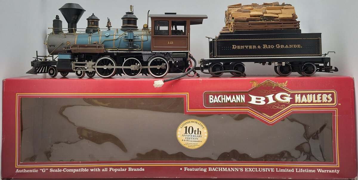 Bachmann 81097 G D&RG 4-6-0 Steam Locomotive & Tender VG/Box