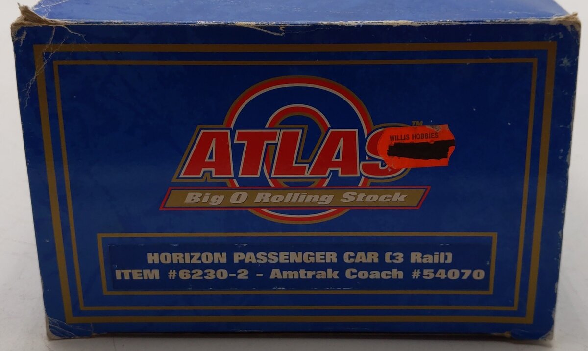 Atlas 6230-2 O Gauge Amtrak Horizon 21" Coach Car #54070 (3 Rail) EX/Box