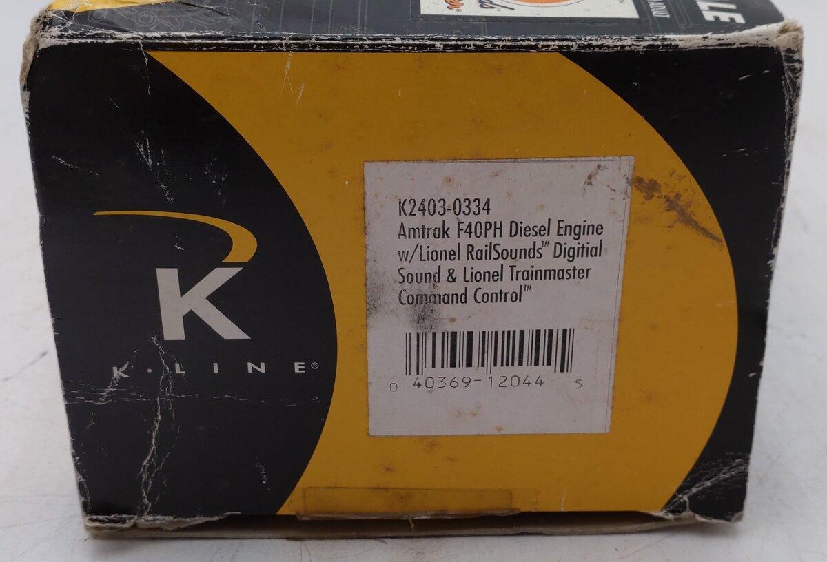 K-Line K2403-0334 O Amtrak F40 Diesel Locomotive #334 EX/Box