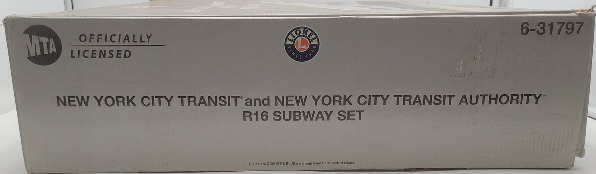 Lionel 6-31797 NYC Transit Authority R16 O Gauge Subway Train Set EX/Box