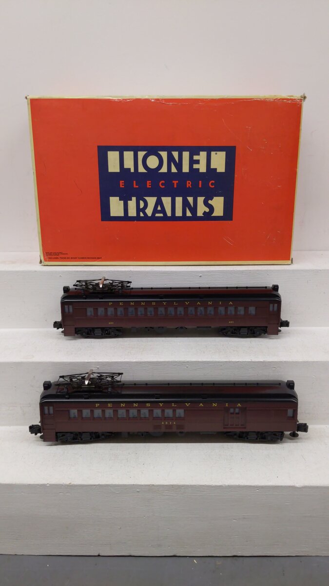 Lionel 6-18306 O Gauge Pennsylvania Multiple-Unit Commuter Cars #483/4574 EX/Box