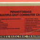 Lionel 6-18306 O Gauge Pennsylvania Multiple-Unit Commuter Cars #483/4574 EX/Box