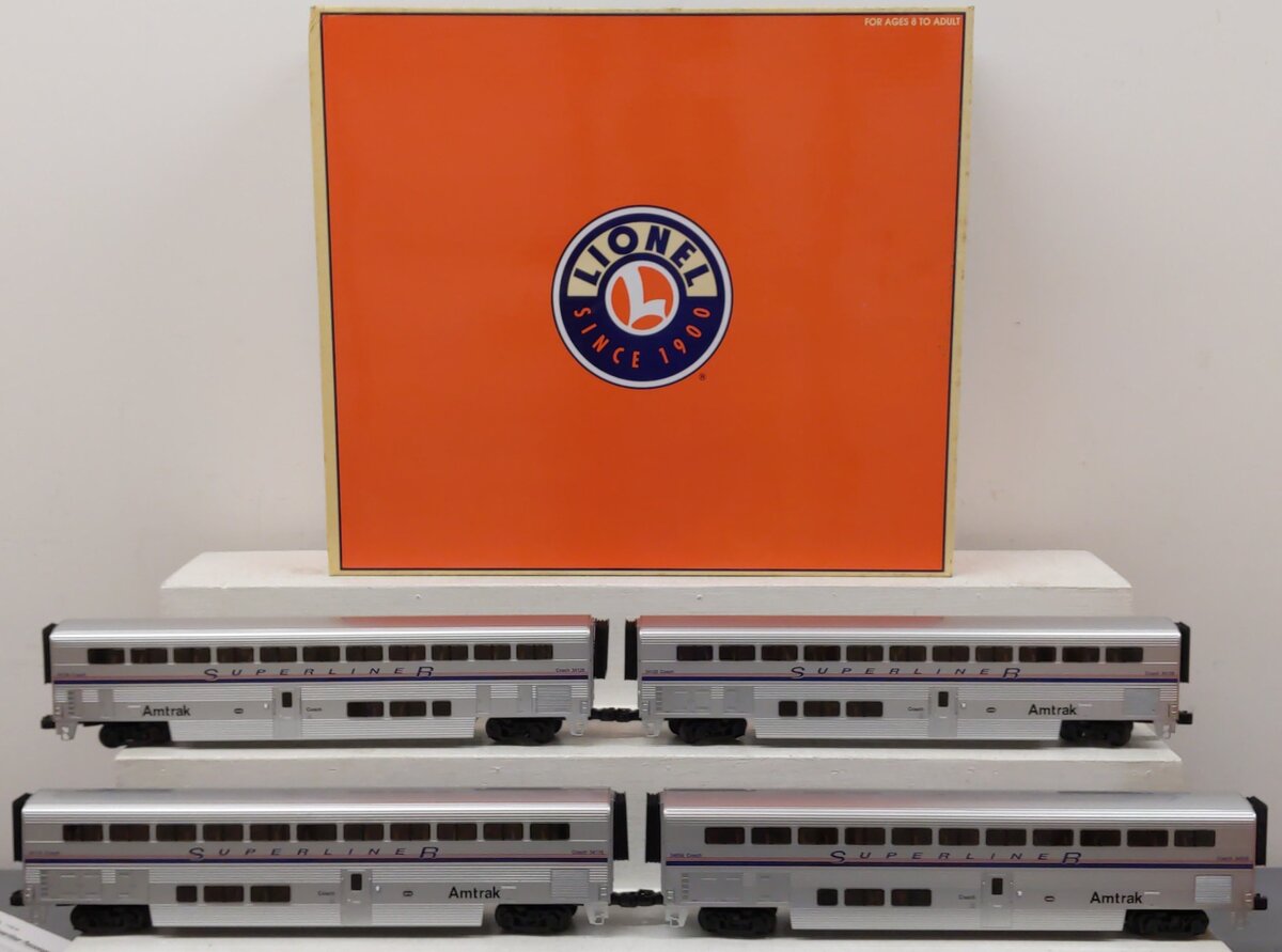Lionel 6-15394 O Gauge Amtrak Superliner Passenger Set (Pack of 4) LN/Box