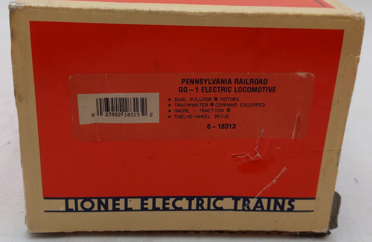 Lionel 6-18313 O Gauge Pennsylvania GG-1 Electric Locomotive #4907 with TMCC VG/Box