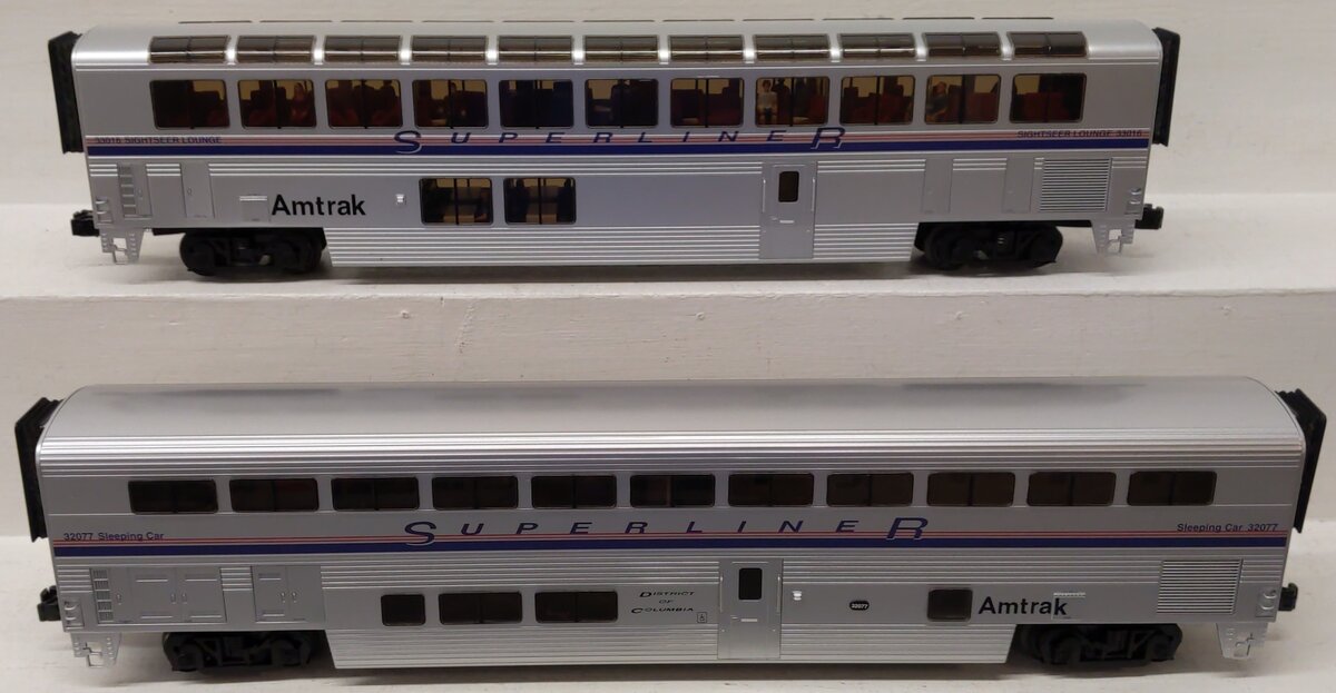 Lionel 6-29165 O Amtrak Superliner Passenger Set (Pack of 2) EX/Box