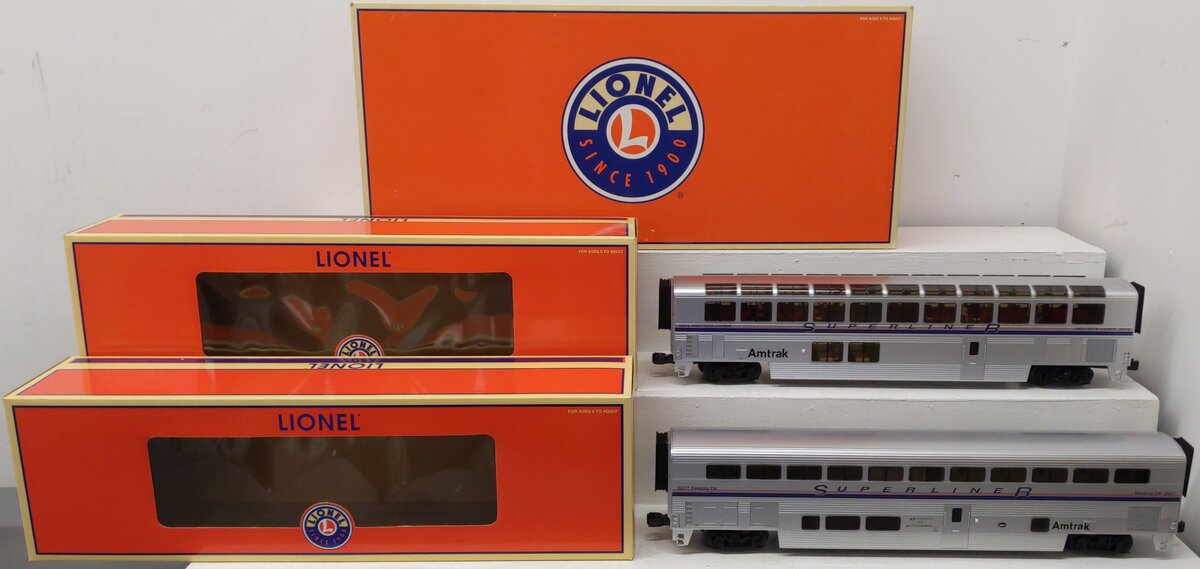 Lionel 6-29165 O Amtrak Superliner Passenger Set (Pack of 2) EX/Box