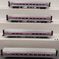 MTH 20-6519 O Amtrak Amfleet Passenger Car Set (Set of 4) EX/Box