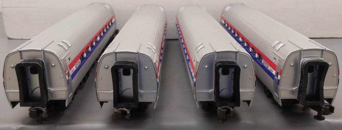 MTH 20-6519 O Amtrak Amfleet Passenger Car Set (Set of 4) EX/Box