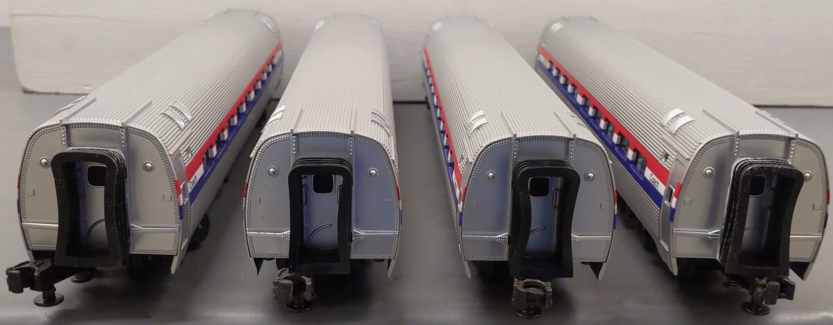 MTH 20-6519 O Amtrak Amfleet Passenger Car Set (Set of 4) EX/Box