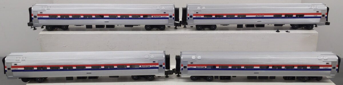 MTH 20-6519 O Amtrak Amfleet Passenger Car Set (Set of 4)/Box