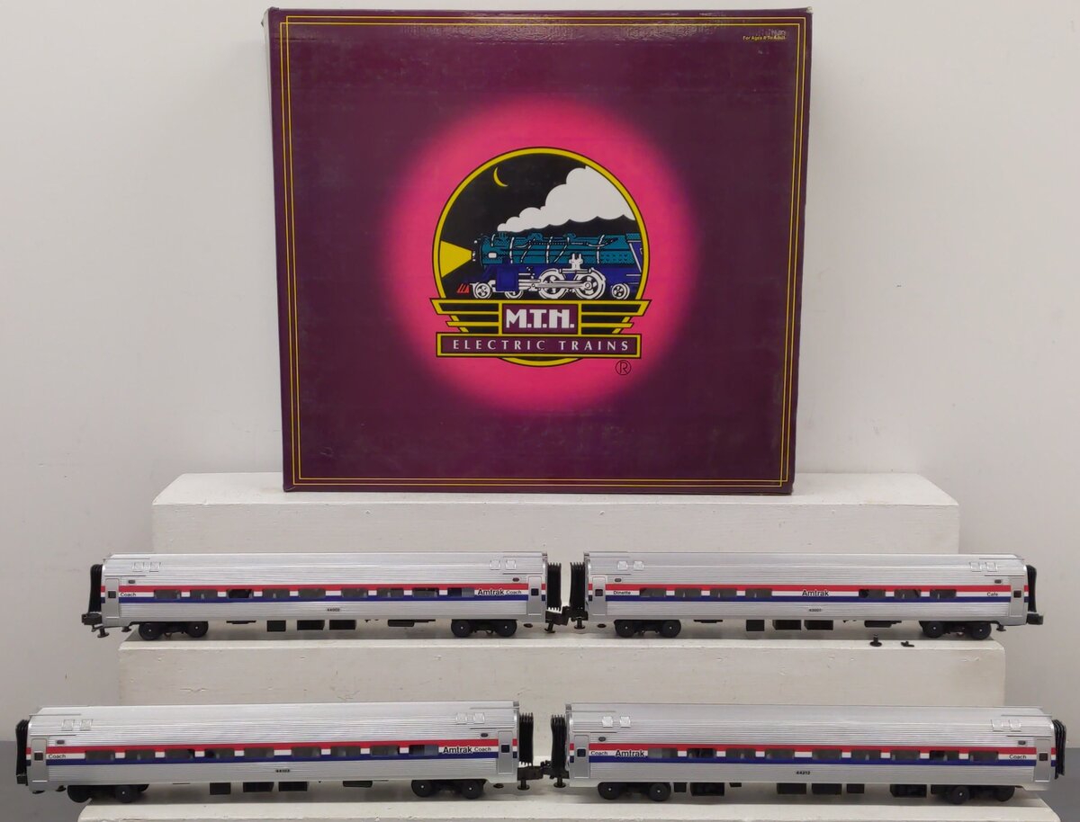 MTH 20-6519 O Amtrak Amfleet Passenger Car Set (Set of 4)/Box