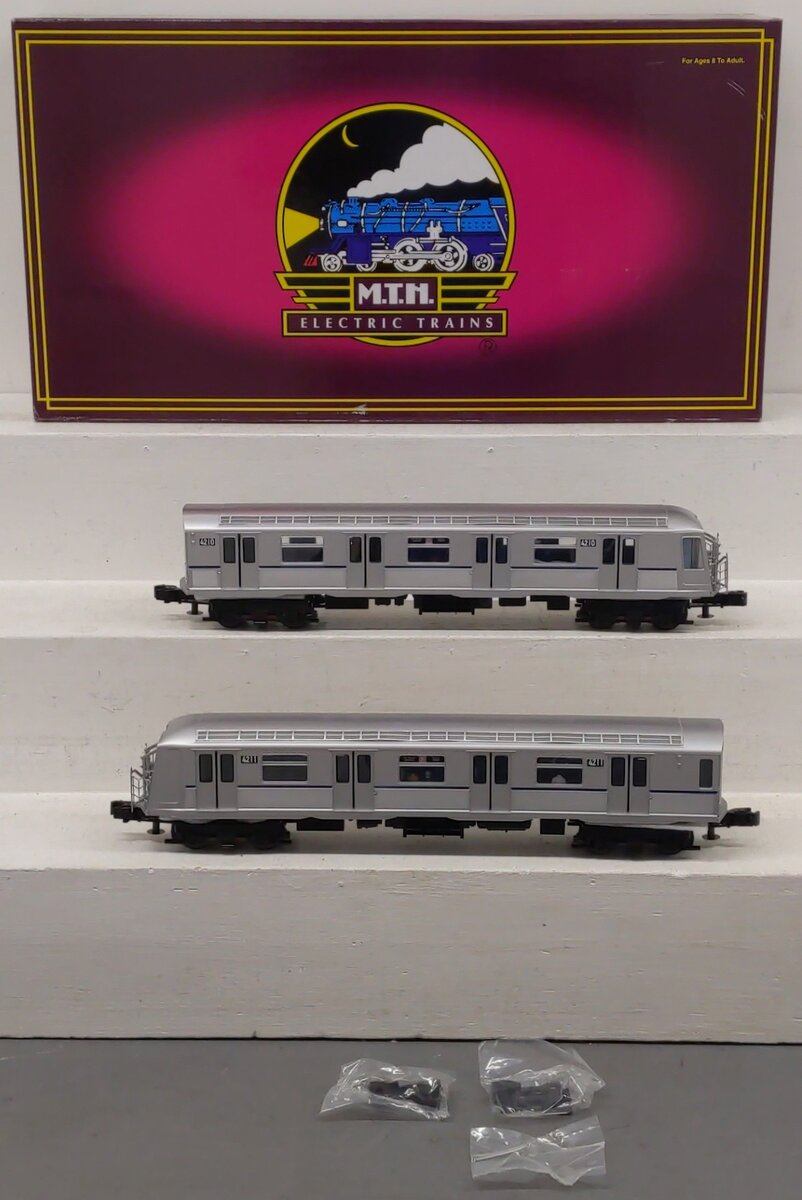 MTH 20-2717-3 O Gauge Premier Non-Powered R40 Subway Set Add-On (Set of 2) EX/Box