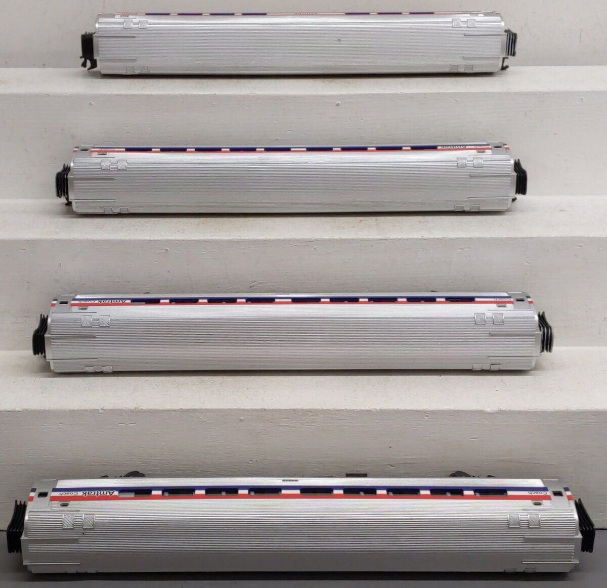 MTH 20-6519 O Amtrak Amfleet Passenger Car Set (Set of 4) VG/Box