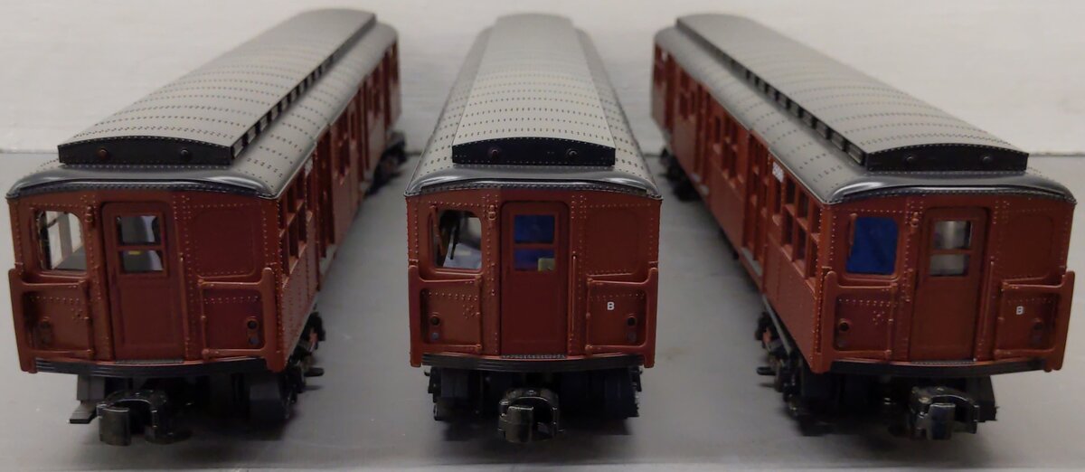 MTH 20-2675-3 O BMT 2500 Series 3-Car Subway Set Add-On Non-Powered (Set of 3) EX/Box