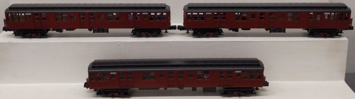 MTH 20-2675-3 O BMT 2500 Series 3-Car Subway Set Add-On Non-Powered (Set of 3) EX/Box