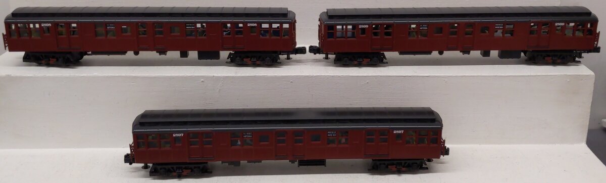 MTH 20-2675-3 O BMT 2500 Series 3-Car Subway Set Add-On Non-Powered (Set of 3) EX/Box