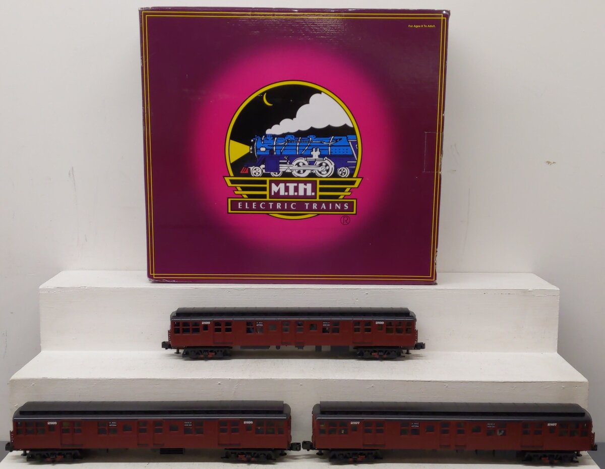 MTH 20-2675-3 O BMT 2500 Series 3-Car Subway Set Add-On Non-Powered (Set of 3) EX/Box