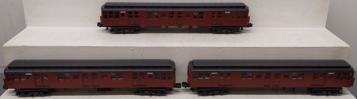 MTH 20-2675-3 O BMT 2500 Series 3-Car Subway Set Add-On Non-Powered (Set of 3) EX/Box