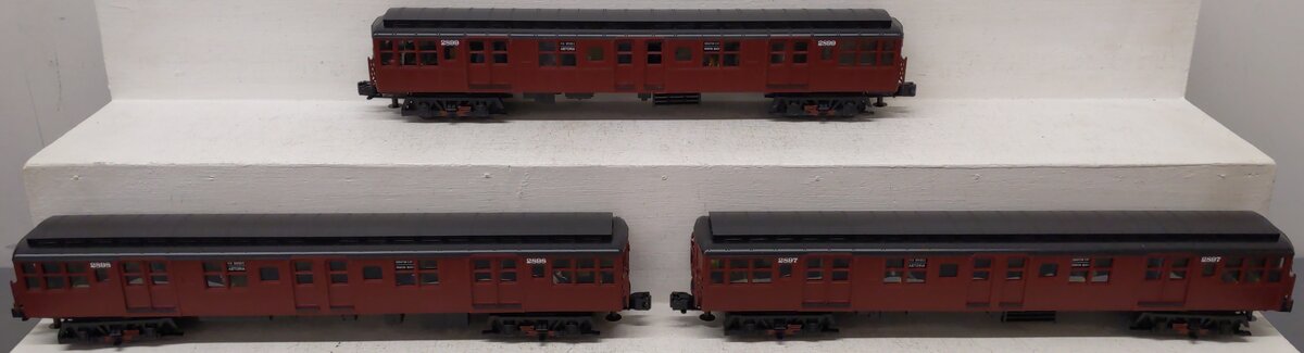 MTH 20-2675-3 O BMT 2500 Series 3-Car Subway Set Add-On Non-Powered (Set of 3) EX/Box