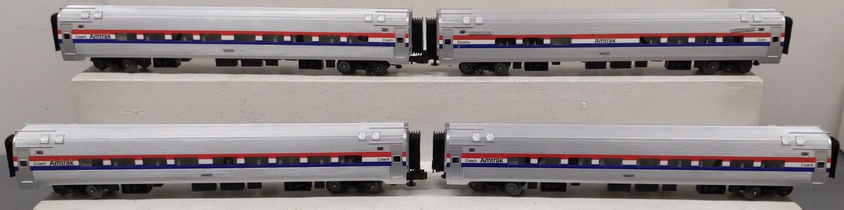 MTH 20-6524 O Gauge Amtrak Superliner Passenger Car Set VG/Box