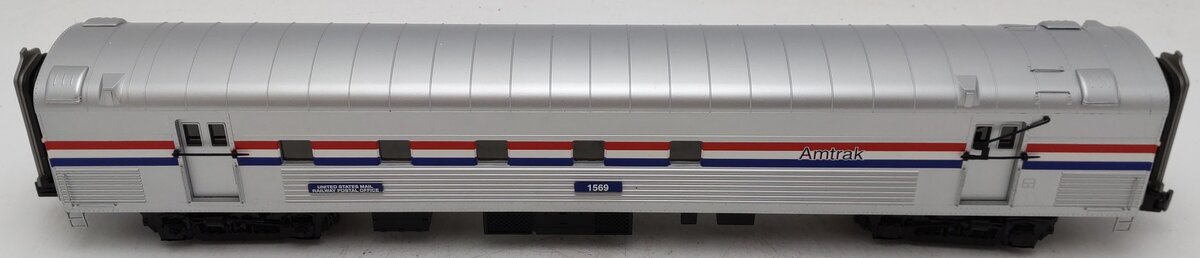 MTH 20-68198 O Scale Amtrak 70' Streamlined RPO Passenger Car (Ribbed Sided) EX/Box