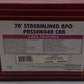 MTH 20-68198 O Scale Amtrak 70' Streamlined RPO Passenger Car (Ribbed Sided) EX/Box