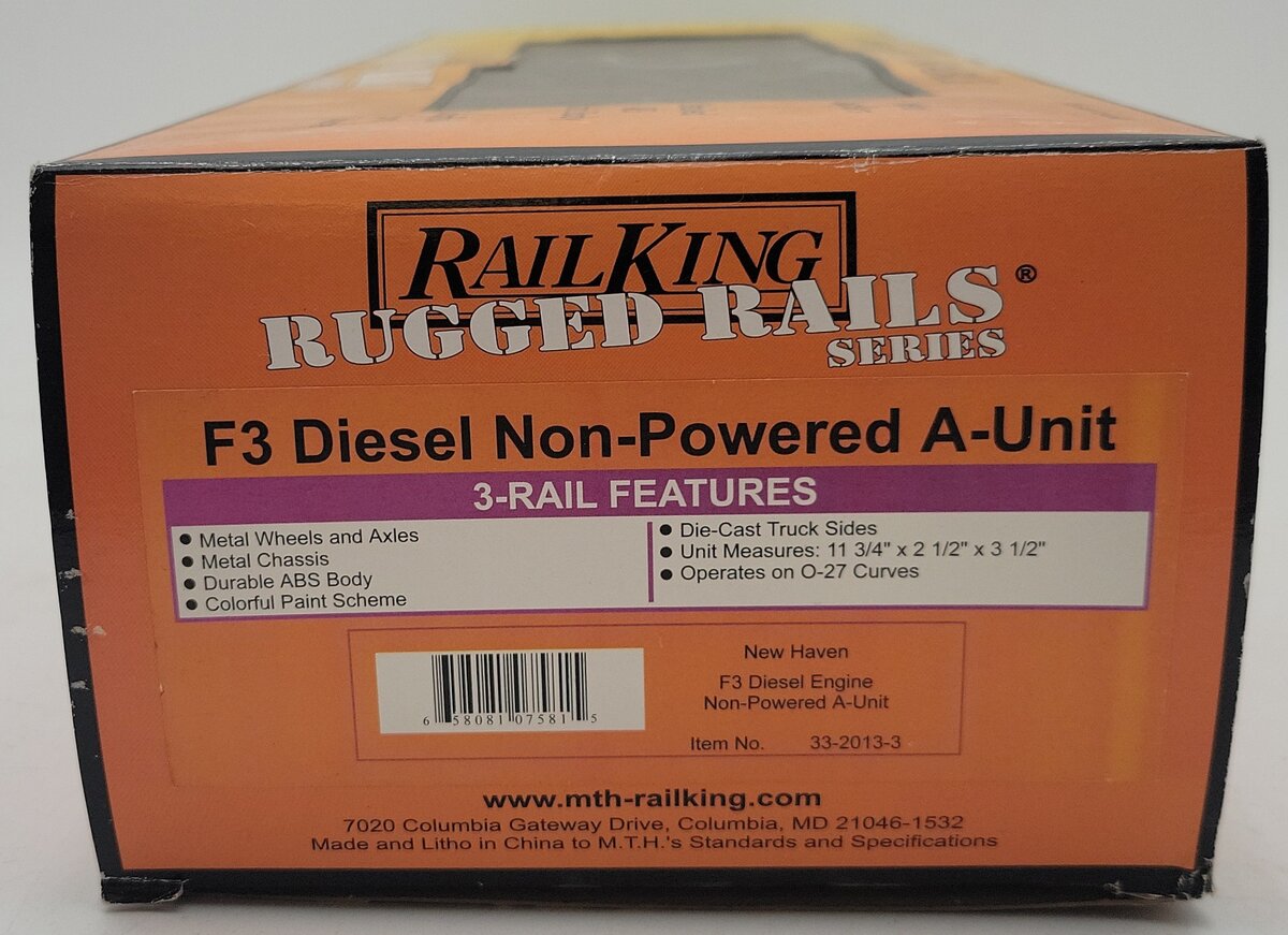 MTH 33-2013-3 O Scale New Haven F-3 A Non-Powered Diesel Engine #489 EX/Box