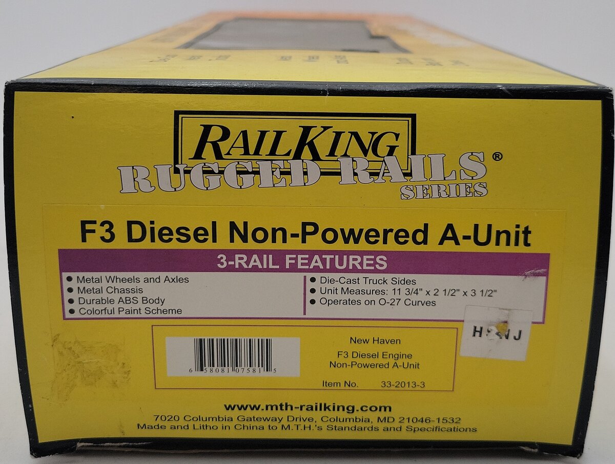 MTH 33-2013-3 O Scale New Haven F-3 A Non-Powered Diesel Engine #489 EX/Box