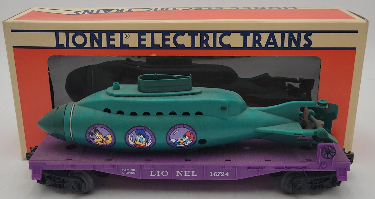Lionel 6-16724 O Gauge Disney Mickey & Friends Submarine Car EX/Box