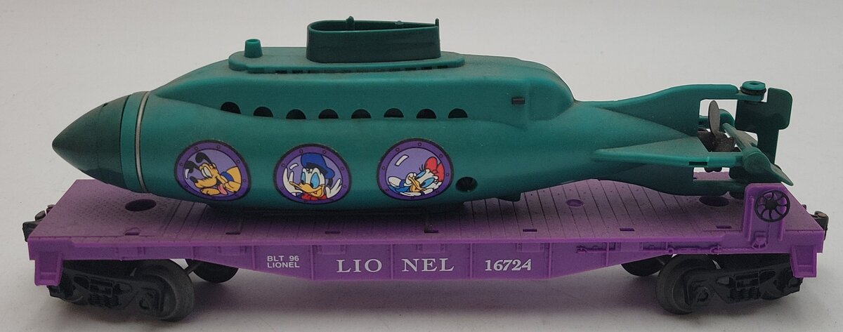 Lionel 6-16724 O Gauge Disney Mickey & Friends Submarine Car EX/Box