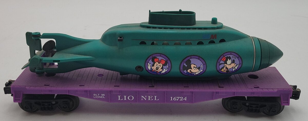 Lionel 6-16724 O Gauge Disney Mickey & Friends Submarine Car EX/Box