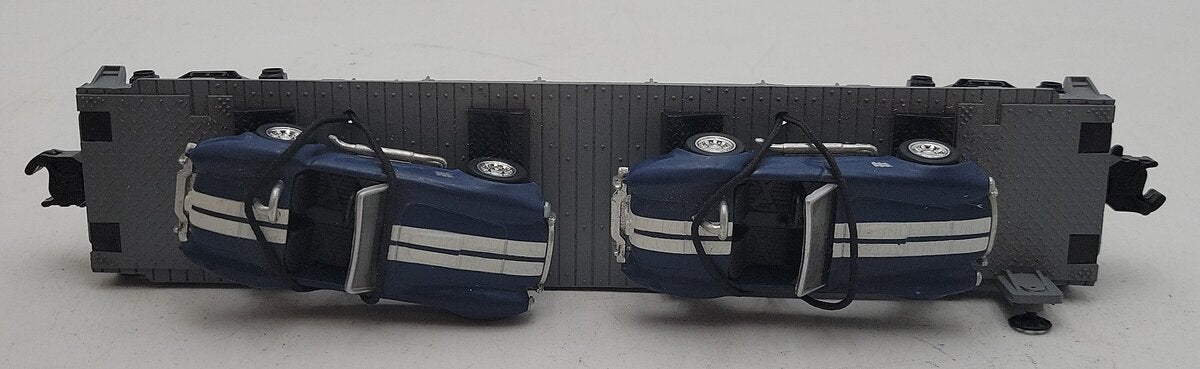 MTH 30-7660 O Gauge MTH Auto Transport Flatcar with Ertl '65 Shelby Cobra's EX/Box