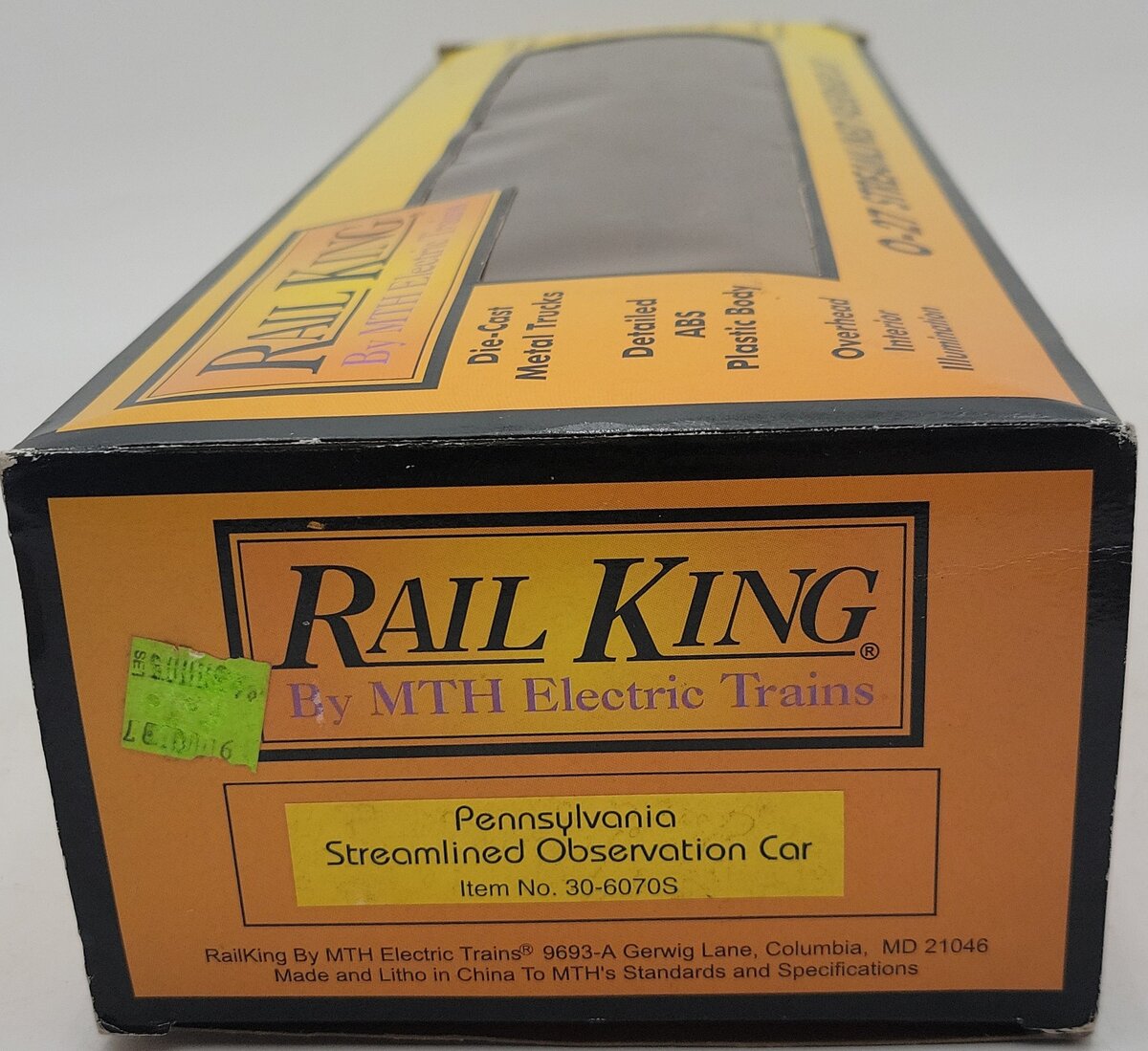 MTH 30-6070S O Pennsylvania Streamlined Vista Dome Car #2036 EX/Box