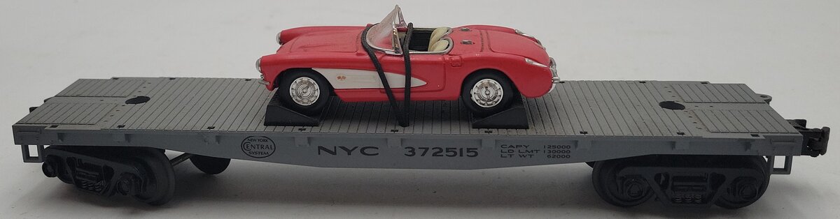 MTH 33-7601 O Gauge New York Central Flatcar w/1957 Die-Cast Corvette #372515 EX/Box